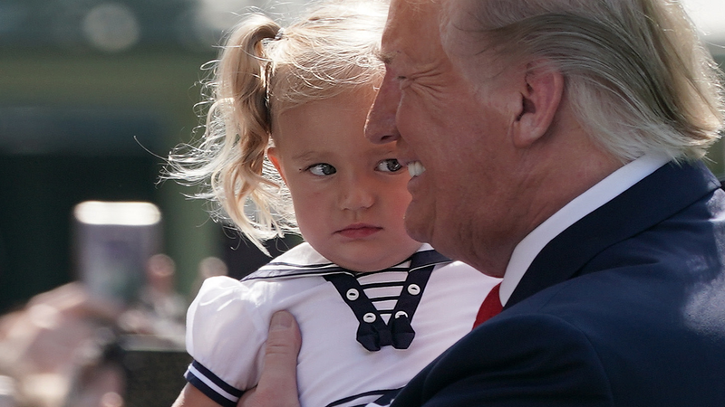 Illustration for article titled Planes, Tanks, & Space Force: Scenes From Trump's Soggy Fourth of July Extravaganza